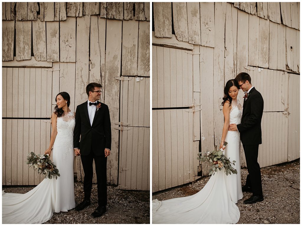 bride and groom couples portraits at the marmalade lily wedding venue