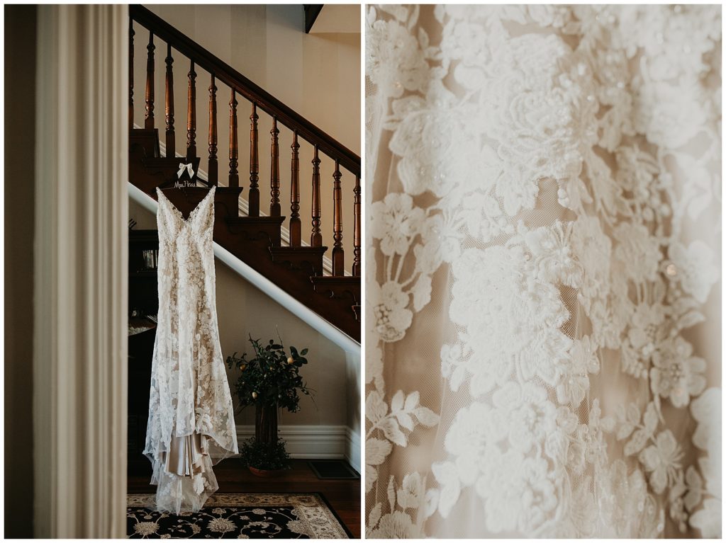 lace sleevless wedding dress