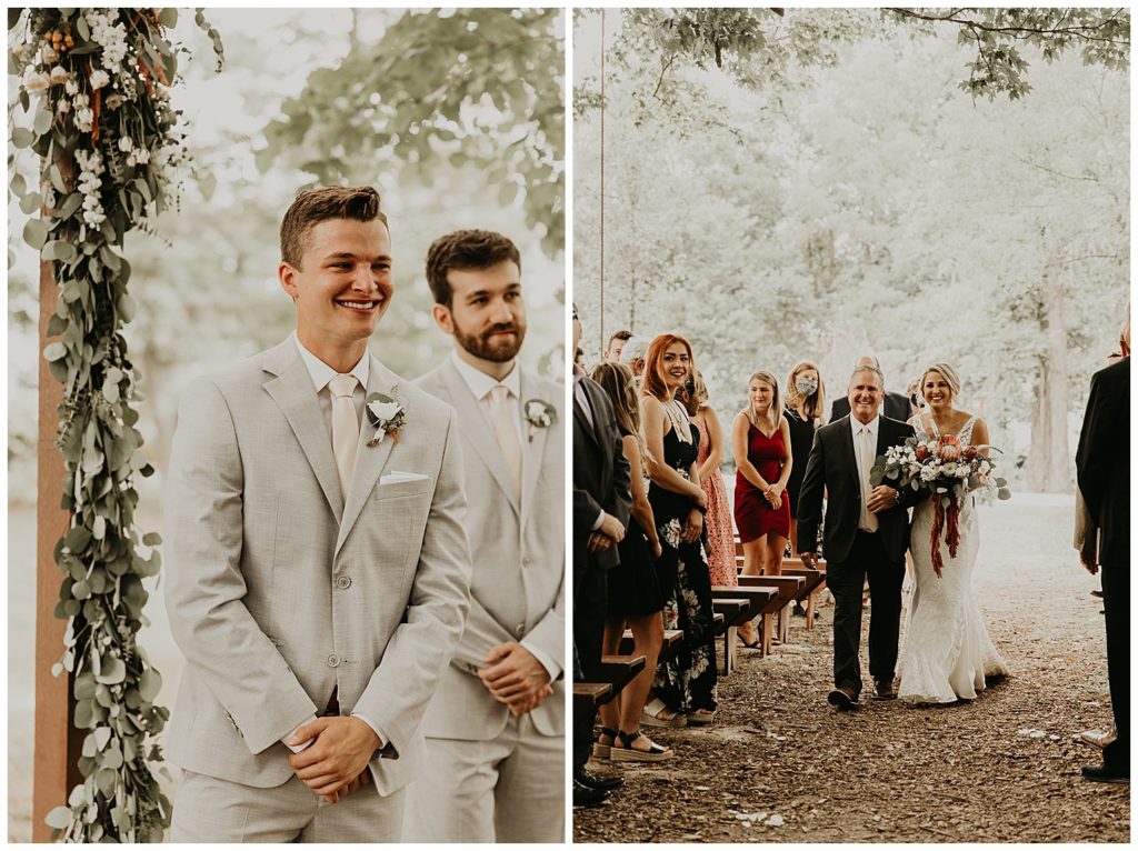 wedding ceremony at the marmalade lily in loveland ohio