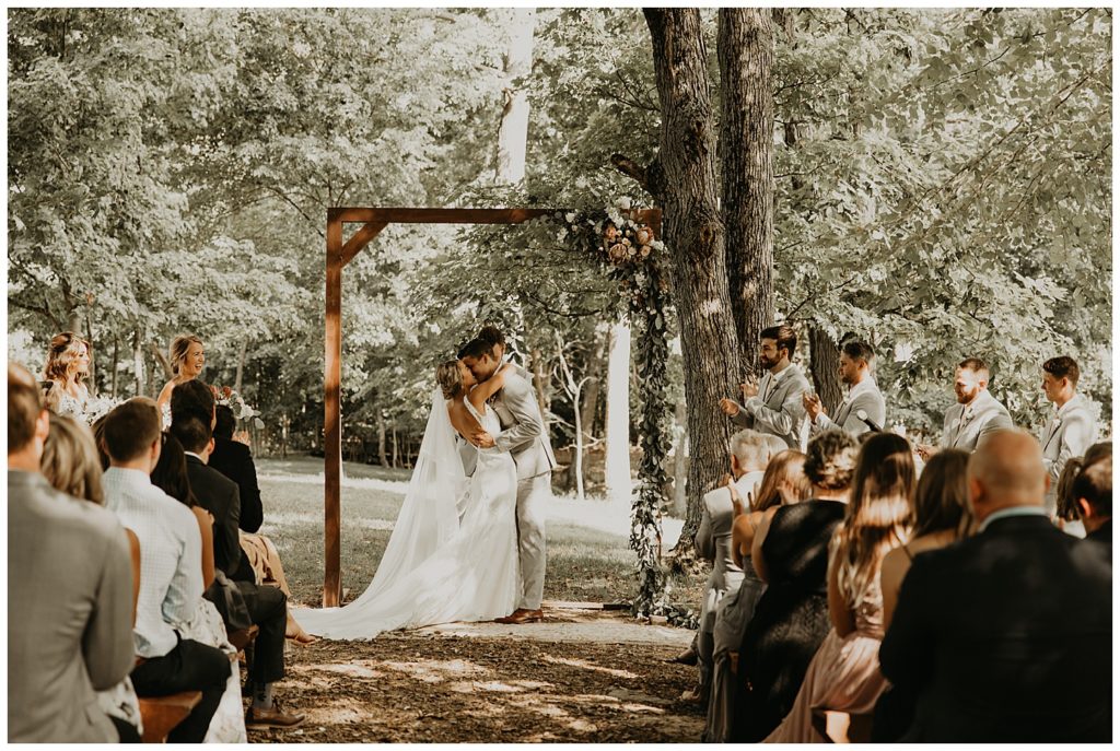 wedding ceremony at the marmalade lily in loveland ohio