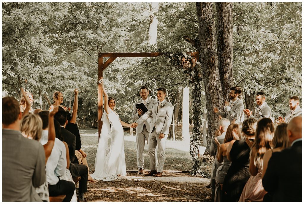 wedding ceremony at the marmalade lily in loveland ohio