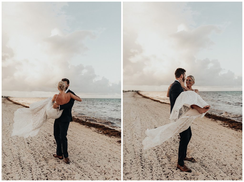 bride and groom destination wedding at the royalton riviera resort in cancun, mexico